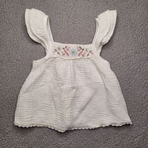 Tahari Dress Girls 3T Cream Textured Lace Floral Embroidery Lace Summer Vacation